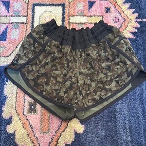 lululemon athletica Green and Brown Athletic Shorts